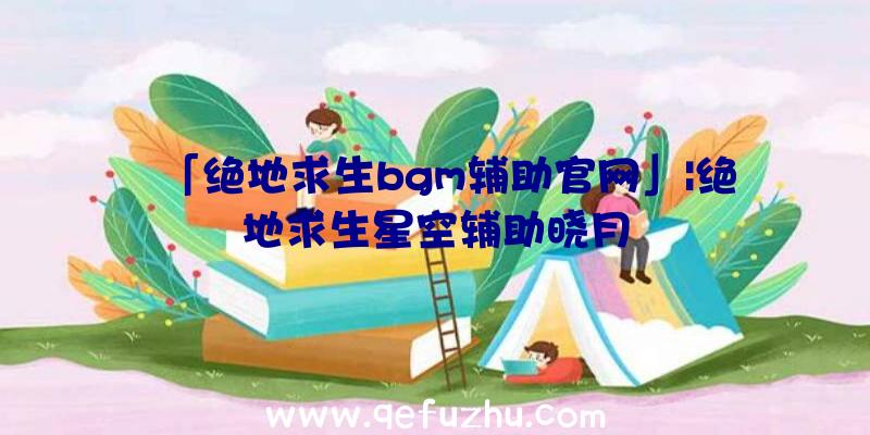 「绝地求生bgm辅助官网」|绝地求生星空辅助晓月